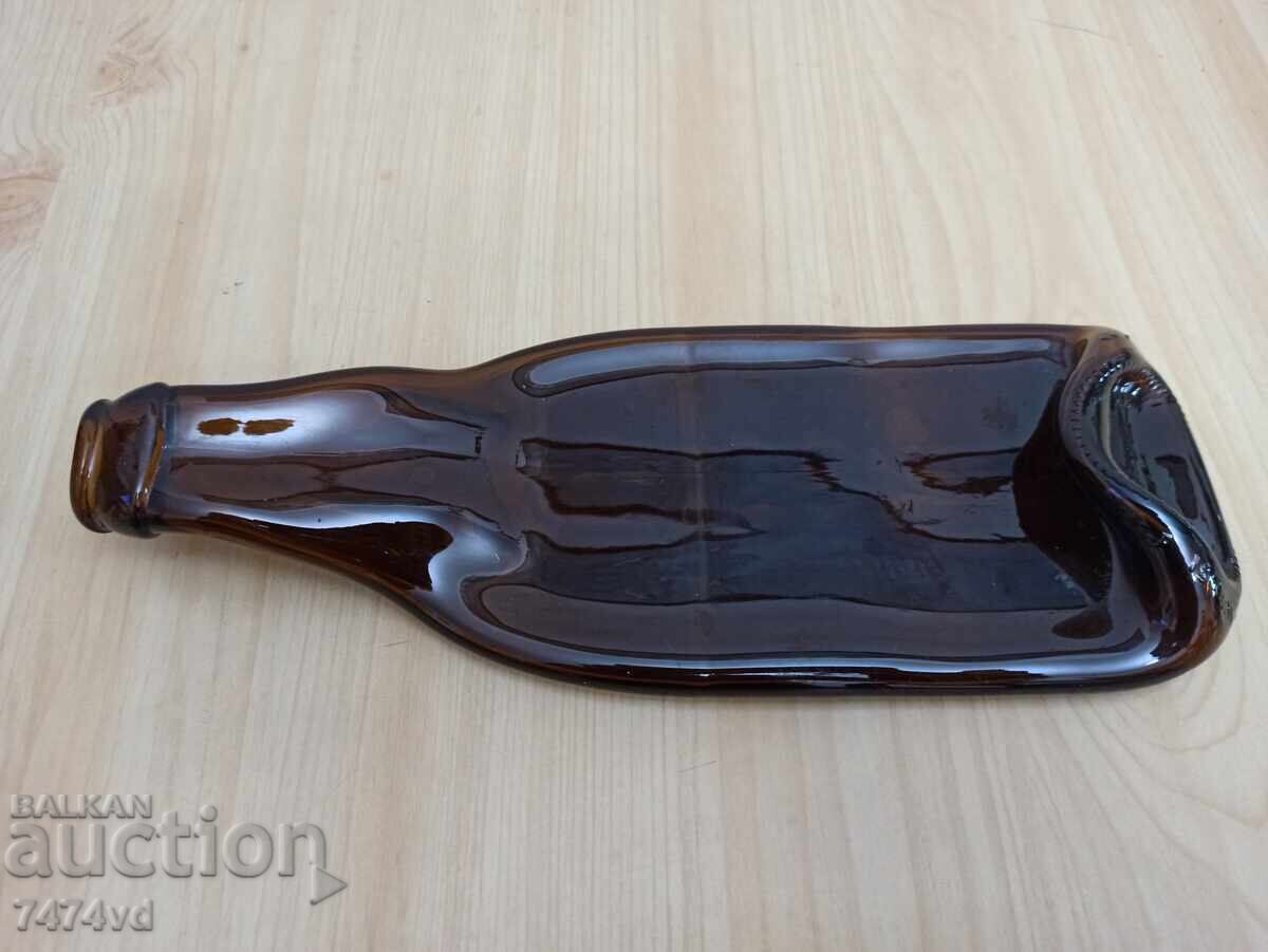 Vintage παρτίδα - επίπεδη αυθεντική λιωμένη γυάλινη μπύρα - 5