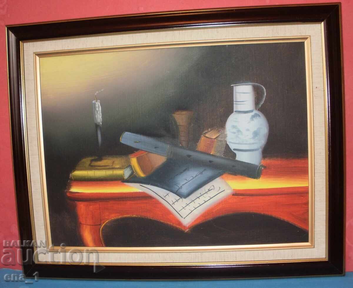 Natură moartă superbă pictată cu vopsele acrilice în ramă - 5 Natură moartă superbă pictată cu vopsele acrilice în ramă - 5