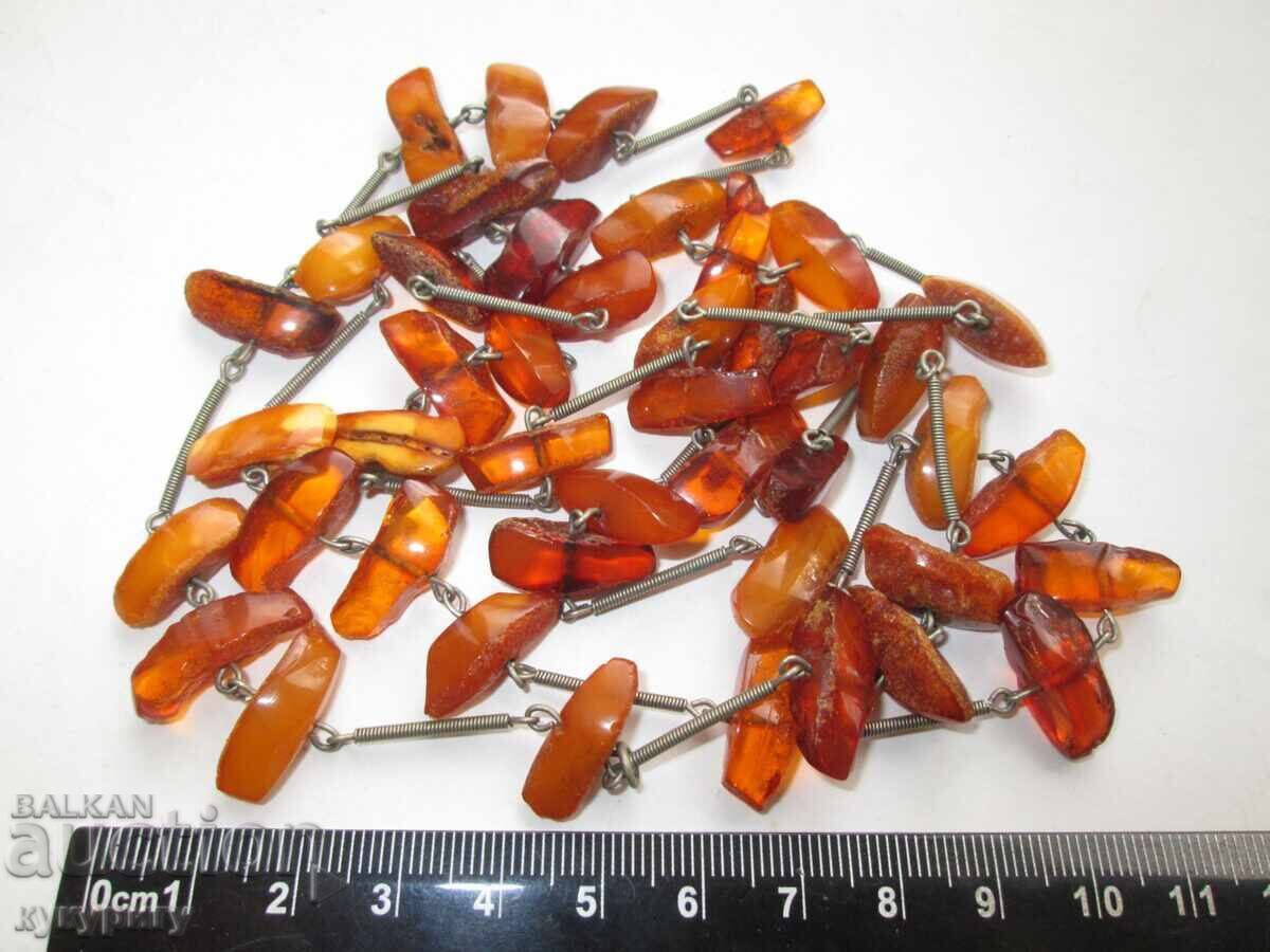 Colier vechi din chihlimbar natural, URSS - 6