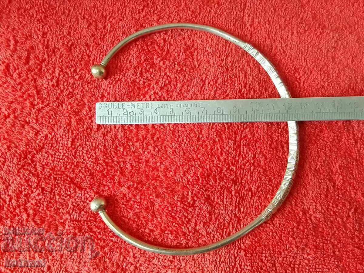 Frumos Colier Argint sau Argintat, Lucrat Manual - 6