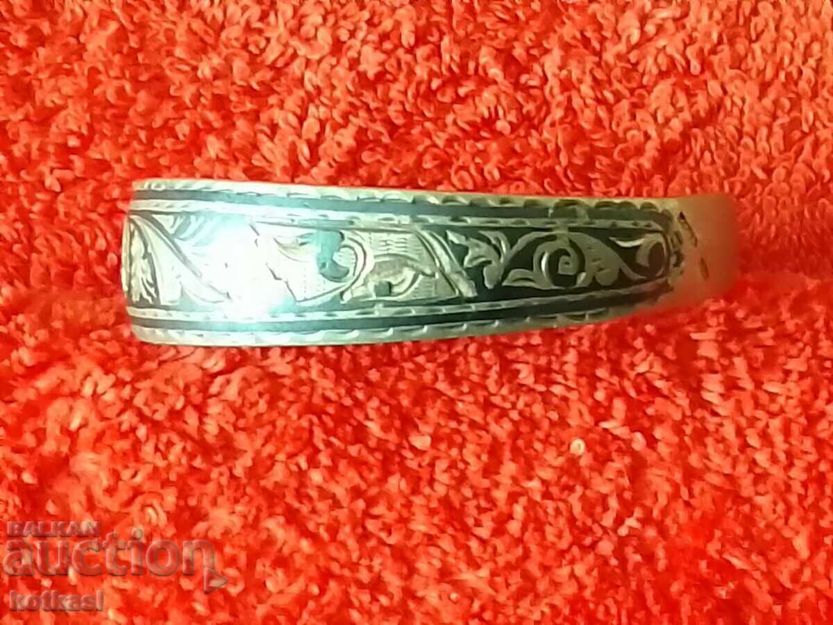 Livrarea Brățară veche din argint niello, proba 875, marcată URSS