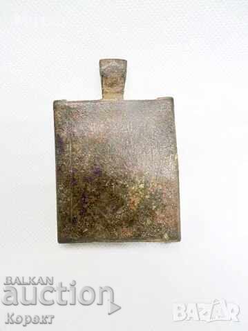 Delivery of Antique Orthodox Bronze Icon of Jesus Christ from the 19th Century