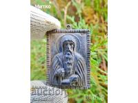 Mica icoană veche de bronz a Sfântului Ioan de Rila