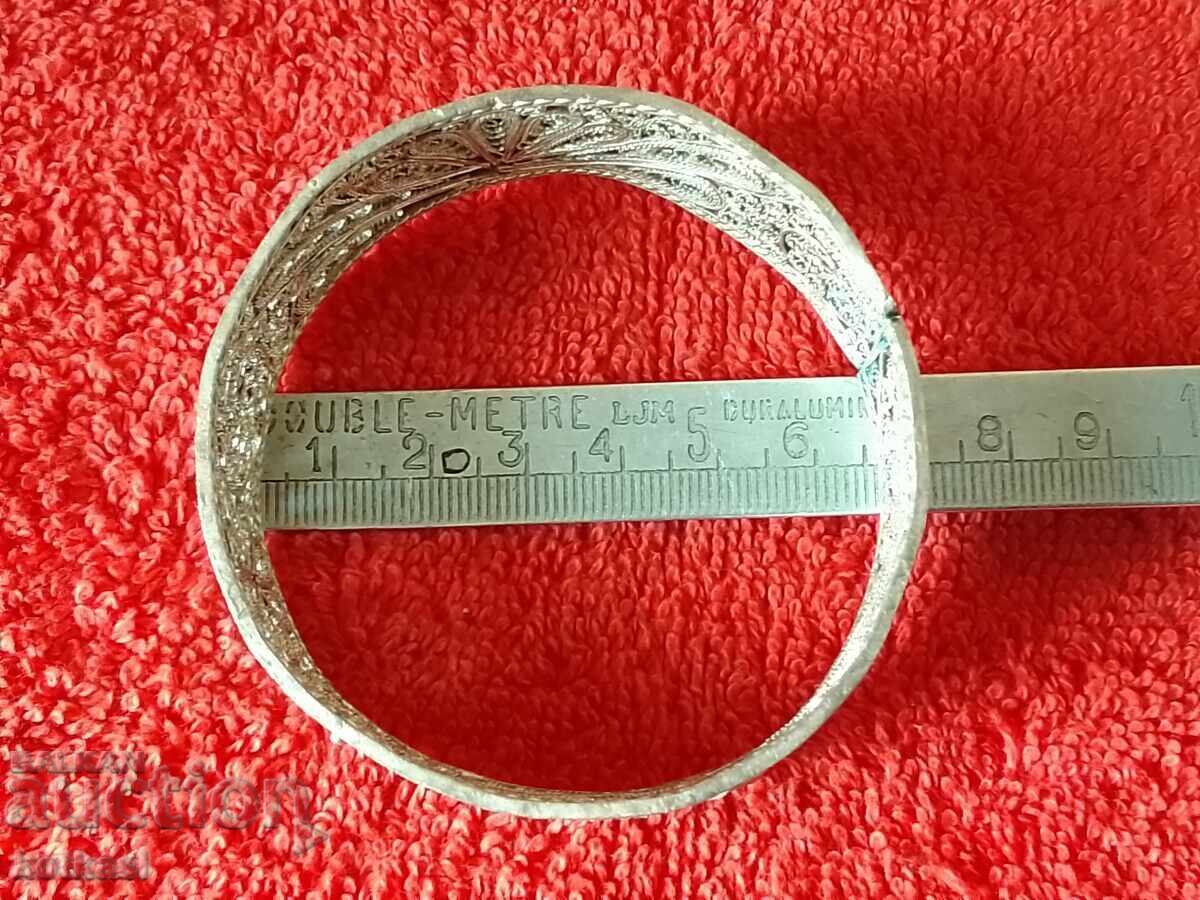 Стара сребърна гривна Филигран - 5 Стара сребърна гривна Филигран - 5