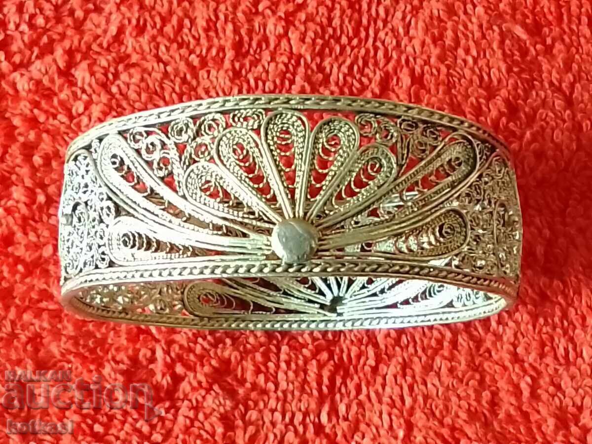 Old Silver Filigree Bracelet