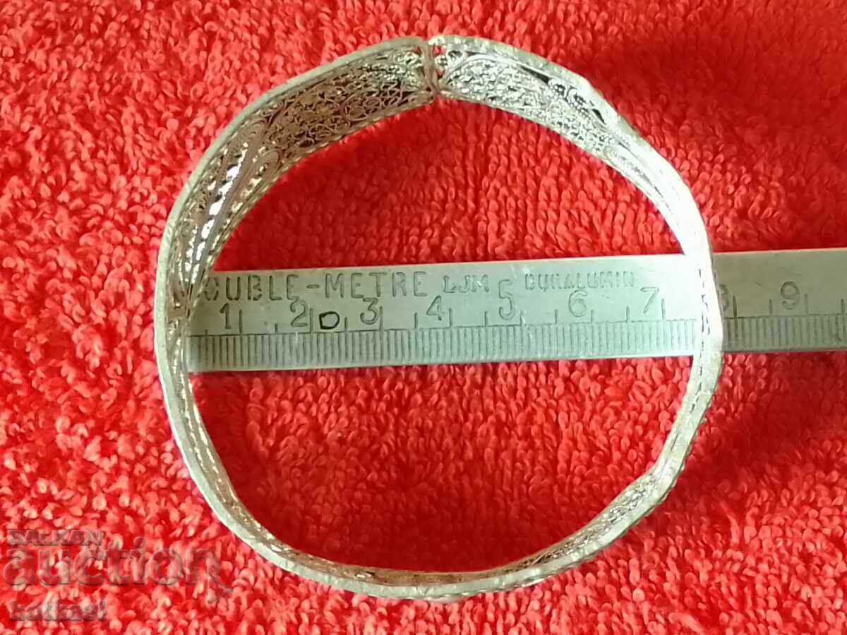 Δημοπρασία Παλιό ασημένιο βραχιόλι Φιλιγκράν Δημοπρασία Παλιό ασημένιο βραχιόλι Φιλιγκράν