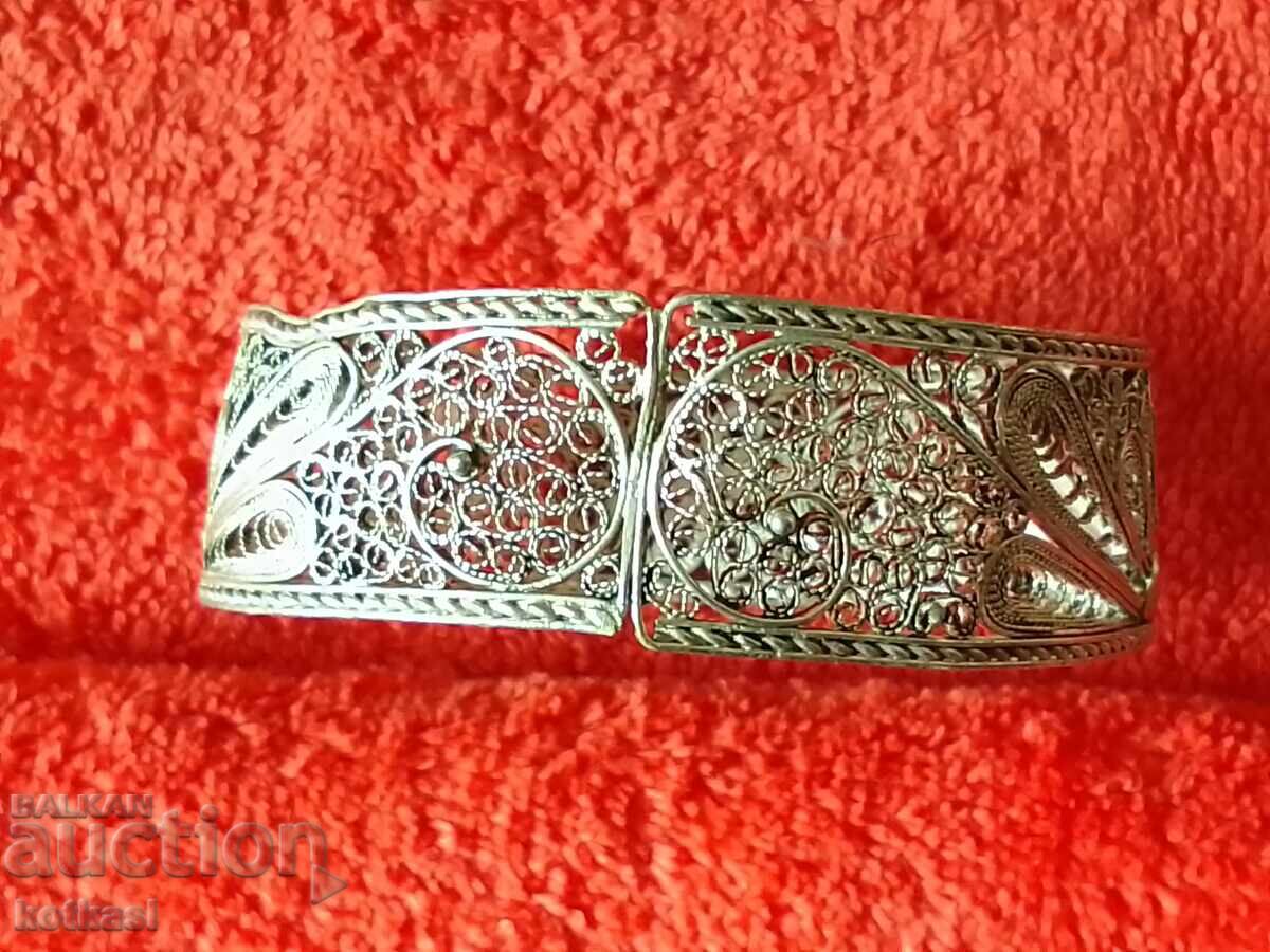 Παλιό ασημένιο βραχιόλι Φιλιγκράν - 5 Παλιό ασημένιο βραχιόλι Φιλιγκράν - 5