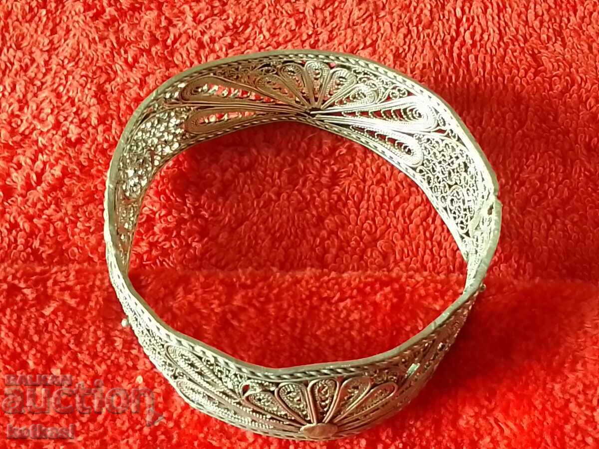 Παλιό ασημένιο βραχιόλι Φιλιγκράν - 6 Παλιό ασημένιο βραχιόλι Φιλιγκράν - 6