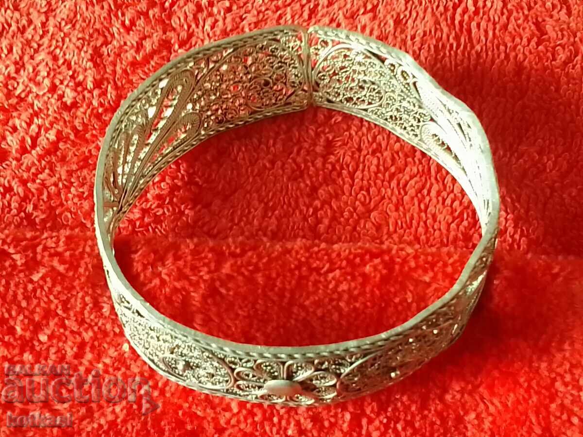 Παλιό ασημένιο βραχιόλι Φιλιγκράν - 7 Παλιό ασημένιο βραχιόλι Φιλιγκράν - 7