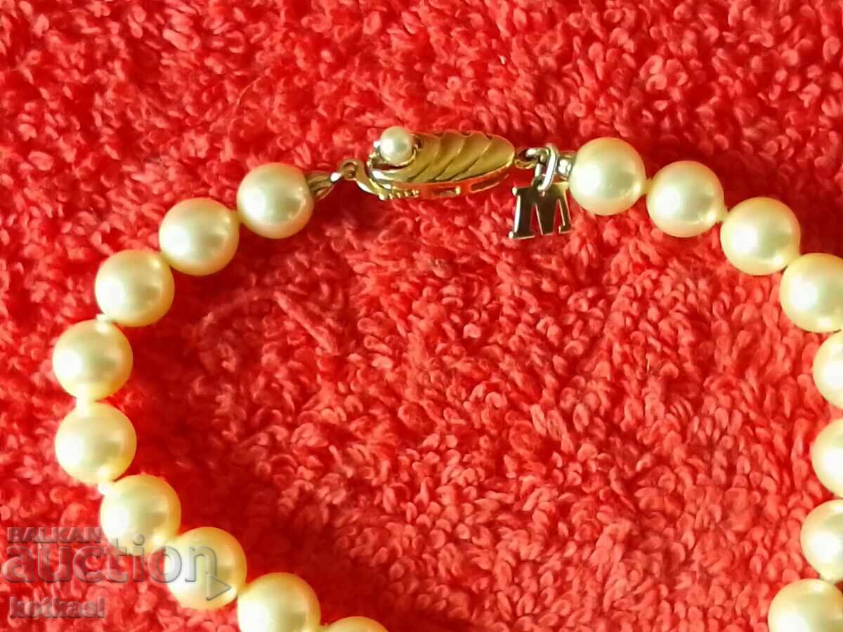 Brățară veche de argint cu perle - 6