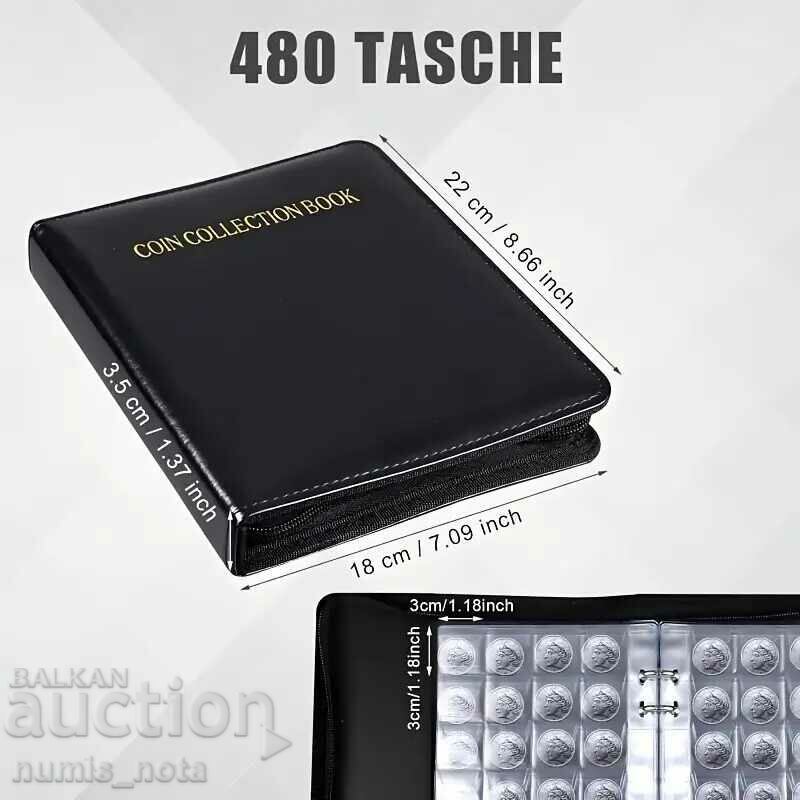 πρακτικό άλμπουμ πλήρες με 20 φύλλα νομισμάτων Οικολογικό δέρμα με φερμουάρ - 7