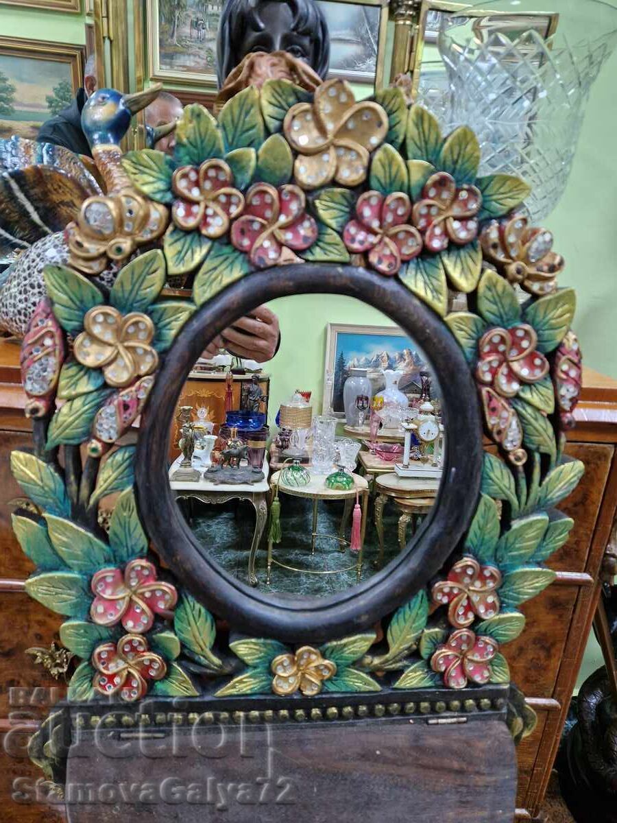 Oglindă antică englezească din lemn, unică - 5 Oglindă antică englezească din lemn, unică - 5