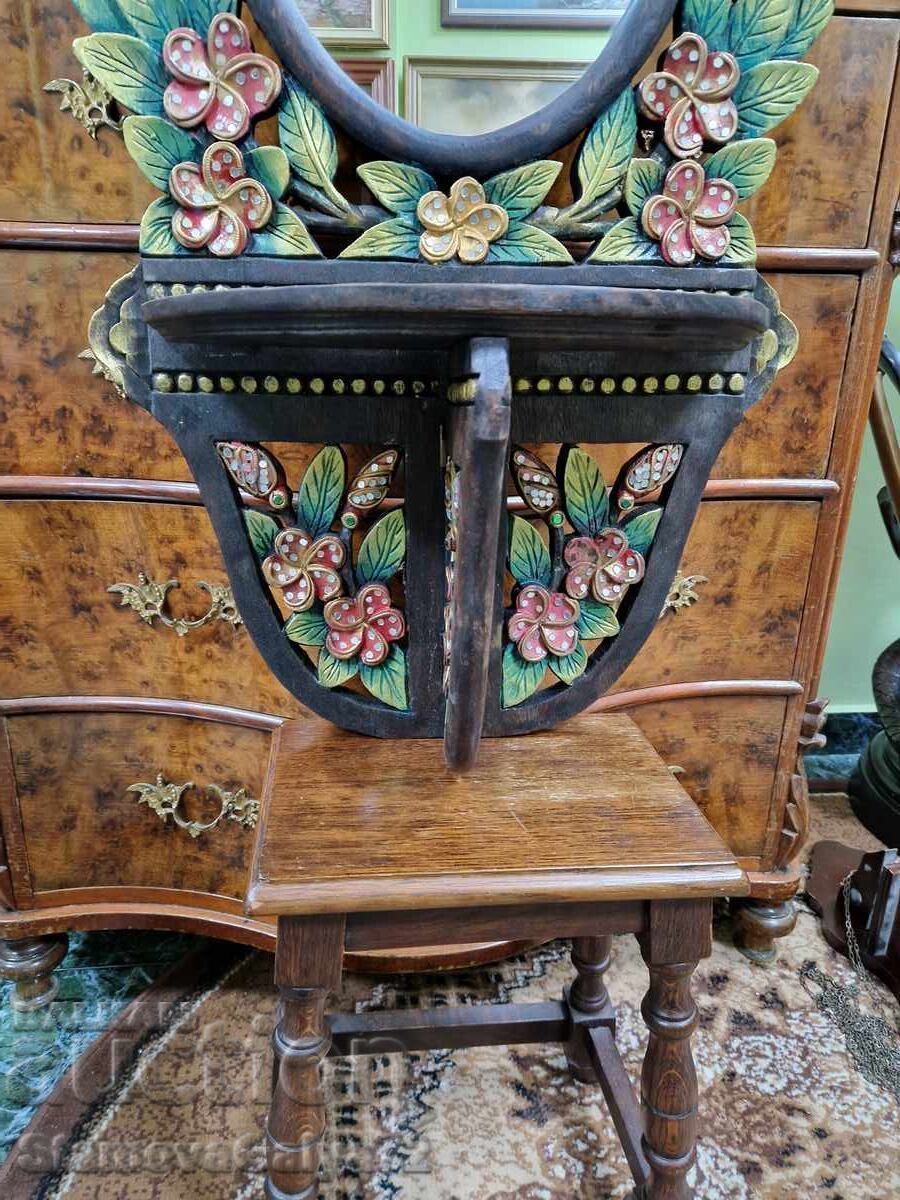 Oglindă antică englezească din lemn, unică - 6 Oglindă antică englezească din lemn, unică - 6