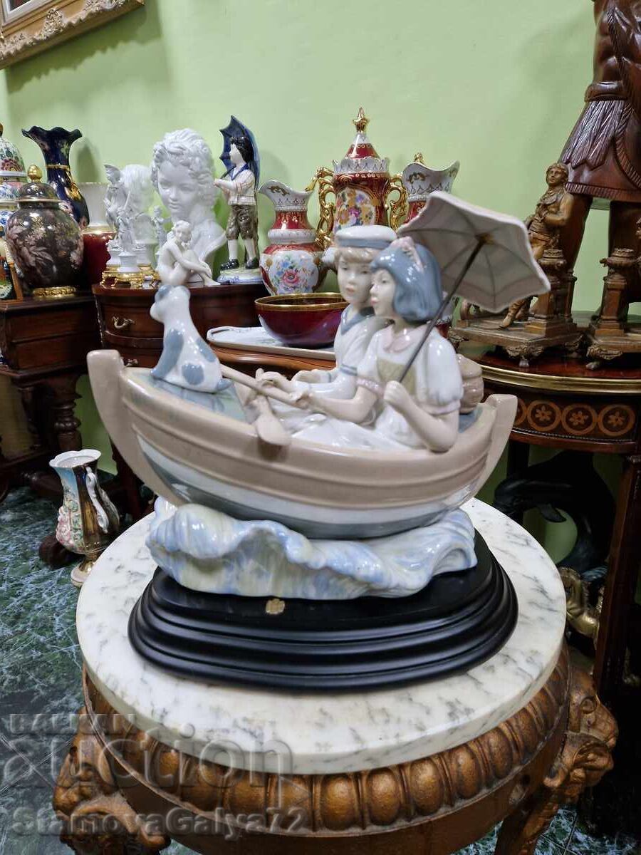 Large Spanish Porcelain Figure Figurine Composition