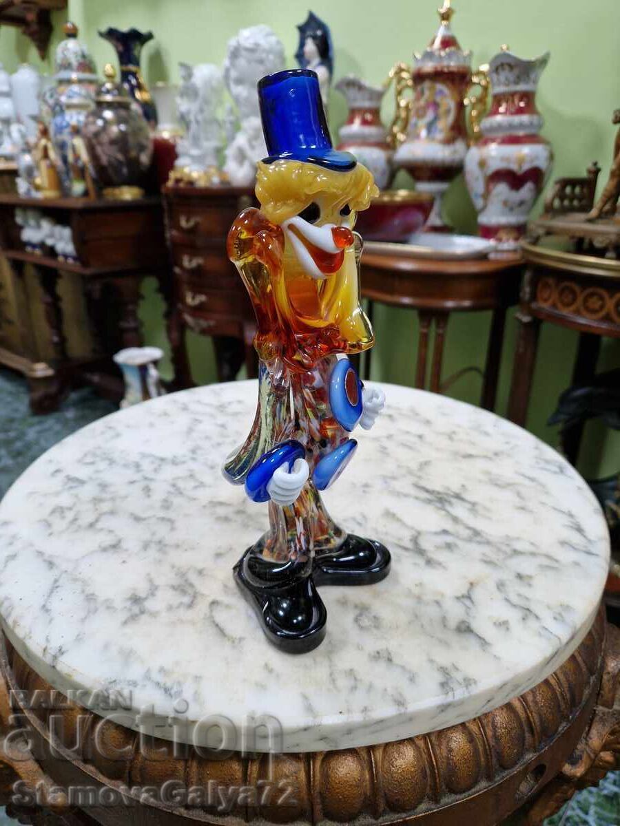 Delivery of Wonderful Italian Glass Figurine Clown Murano
