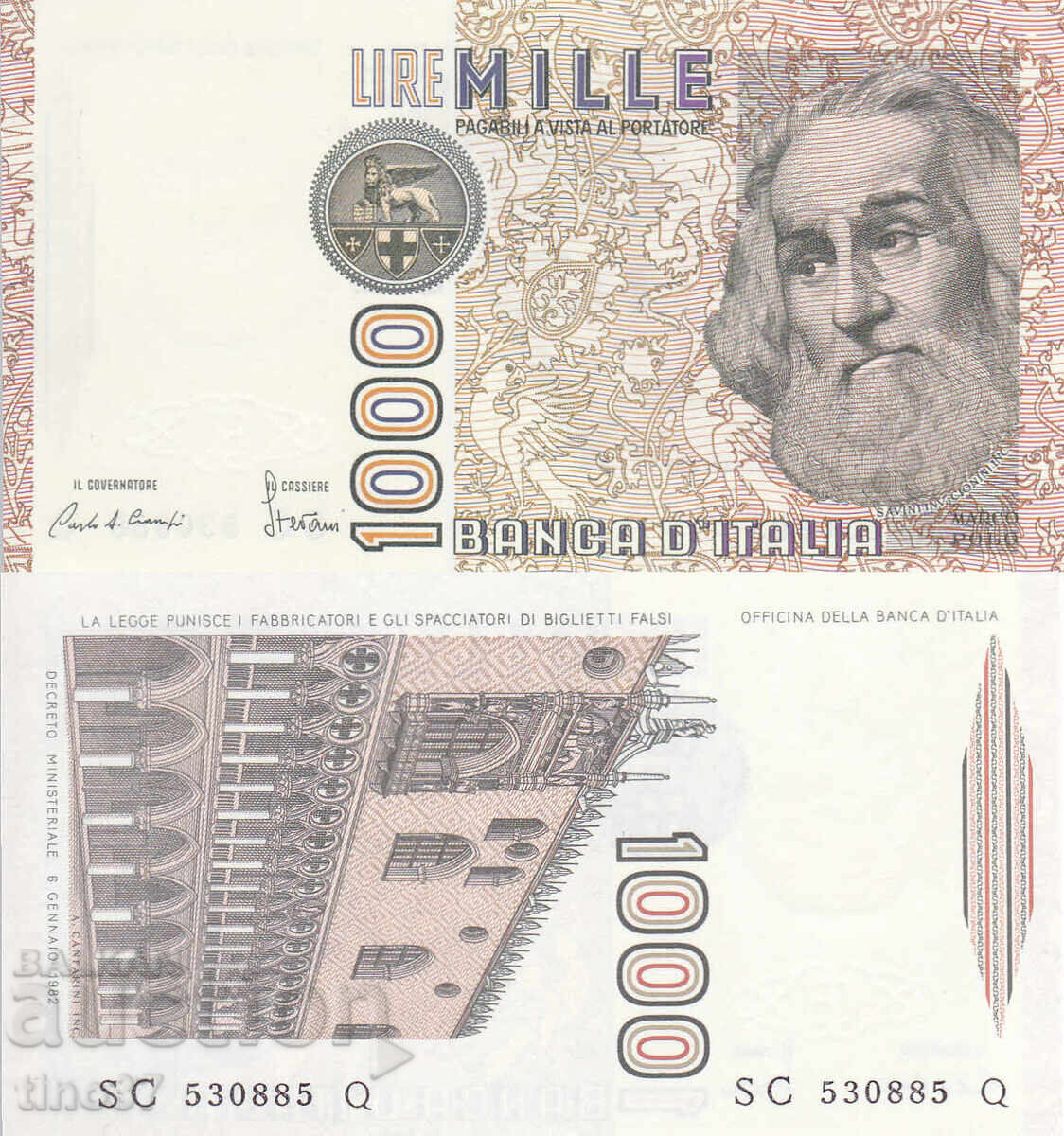 tino37 - ITALIA - 1000 LIRE - 1982 - UNC