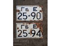 Plăcuțe de înmatriculare vechi de la mașini