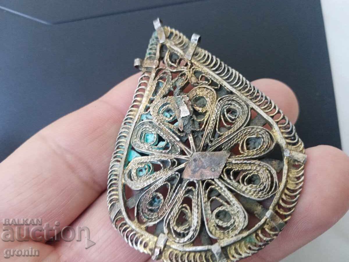 Αναγεννησιακό κόσμημα φιλιγκράν, επιχρύσωση, σατσάν, μέτωπο, με τιμή 120.00 BGN | € 61.36