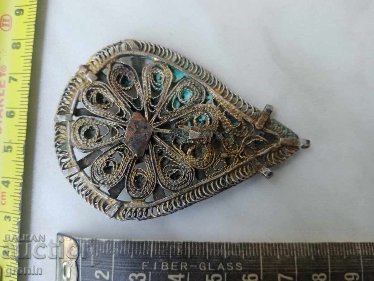 Δημοπρασία Αναγεννησιακό κόσμημα φιλιγκράν, επιχρύσωση, σατσάν, μέτωπο,