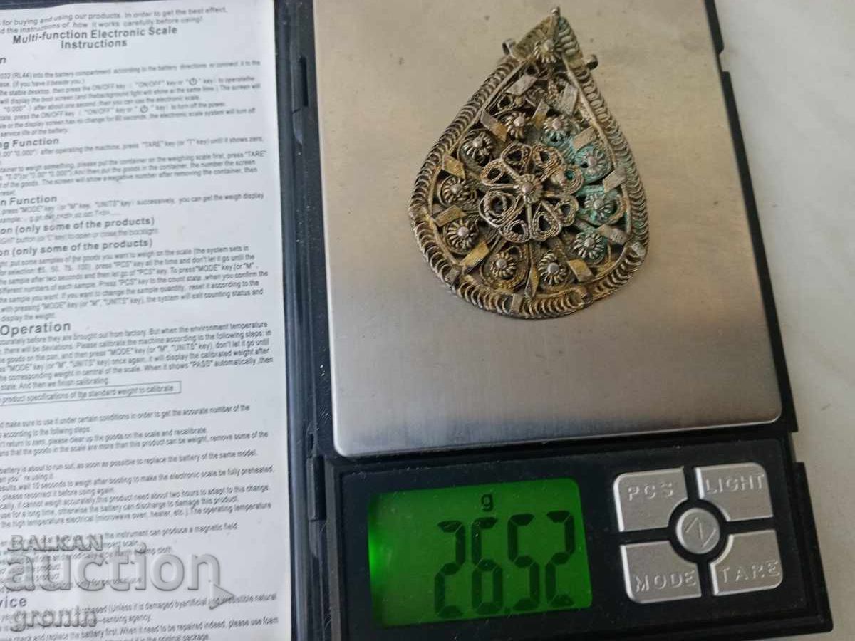 Αναγεννησιακό κόσμημα φιλιγκράν, επιχρύσωση, σατσάν, μέτωπο, - 6