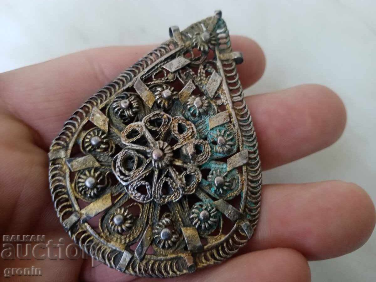 Αναγεννησιακό κόσμημα φιλιγκράν, επιχρύσωση, σατσάν, μέτωπο, - 7