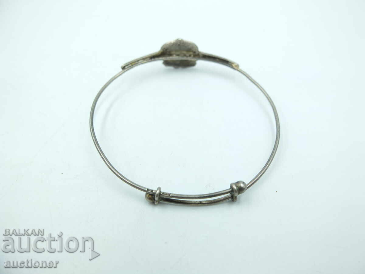 Brățară veche de argint frumoasă - Franz Joseph I și Wilhelm II - 5