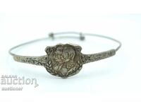 Brățară veche de argint frumoasă - Franz Joseph I și Wilhelm II