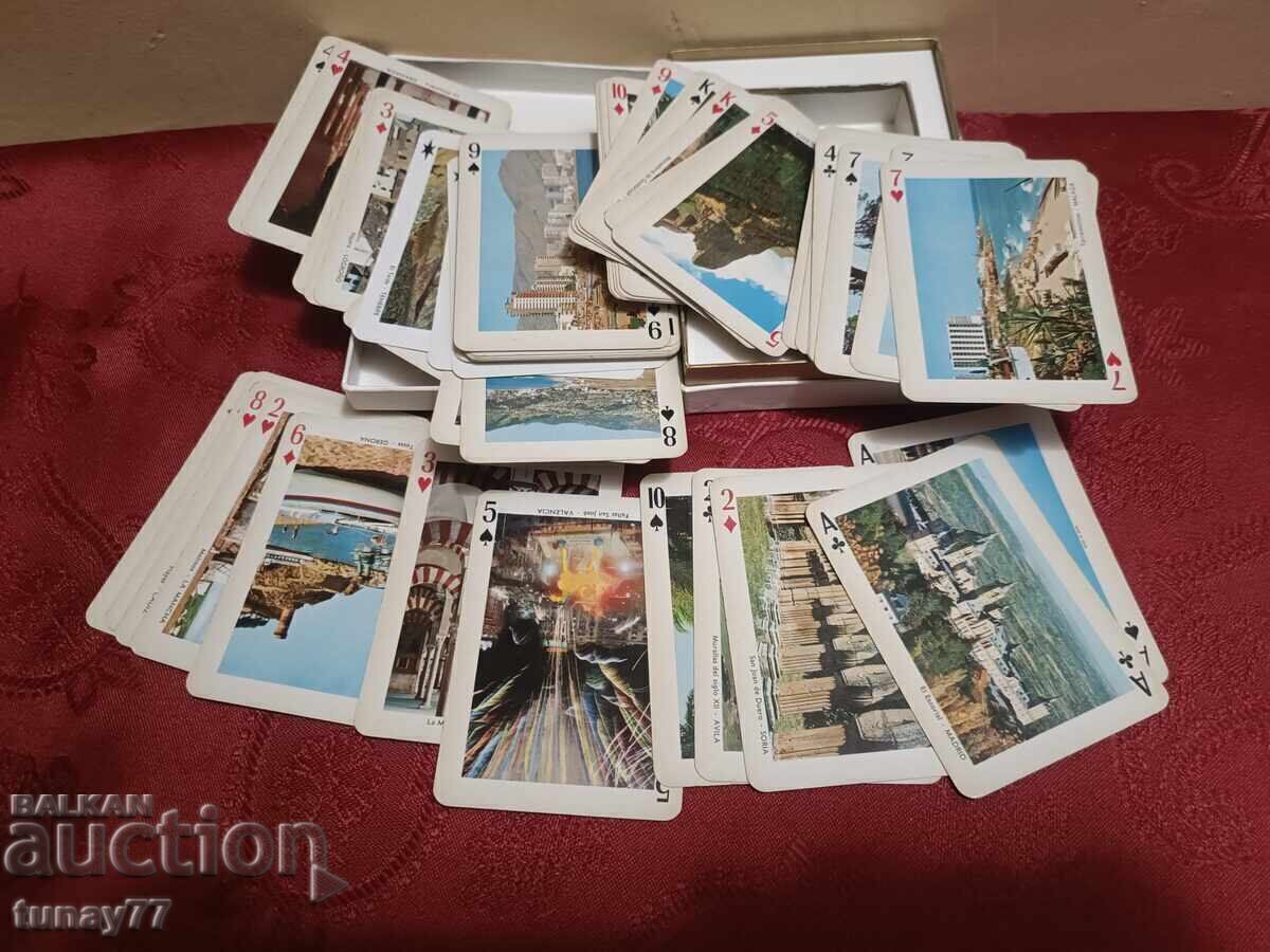 Vintage Heraclio Fournier 54 colored playing cards - 6 Vintage Heraclio Fournier 54 colored playing cards - 6