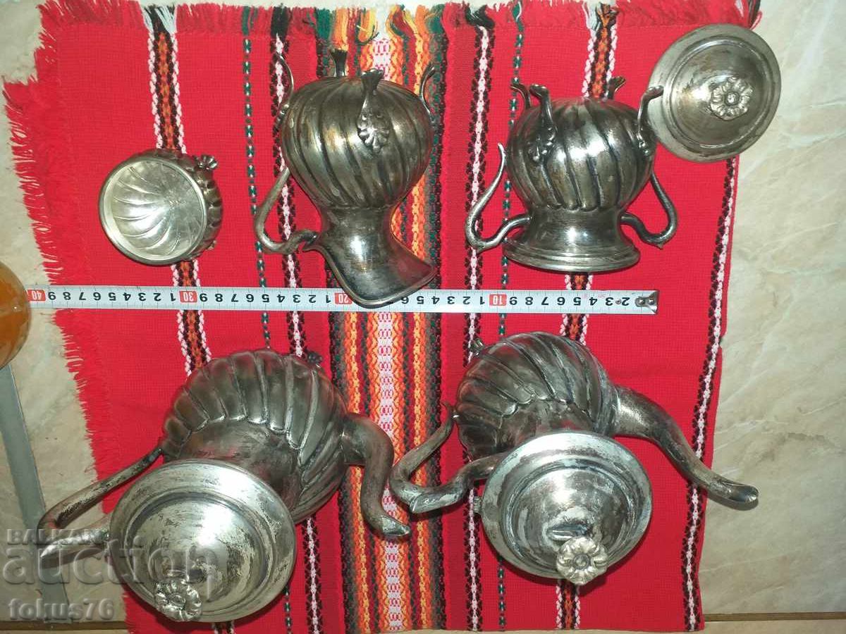 Superb set vechi argintat - Alpaca - 5 piese - 7 Superb set vechi argintat - Alpaca - 5 piese - 7