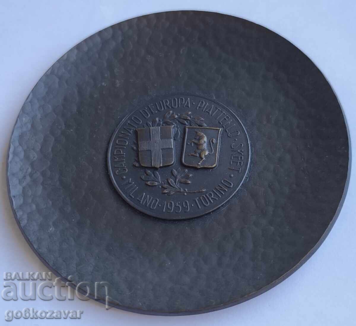 Παλαιό χάλκινο διακοσμητικό τοίχου 1959 Μιλάνο Τορίνο!