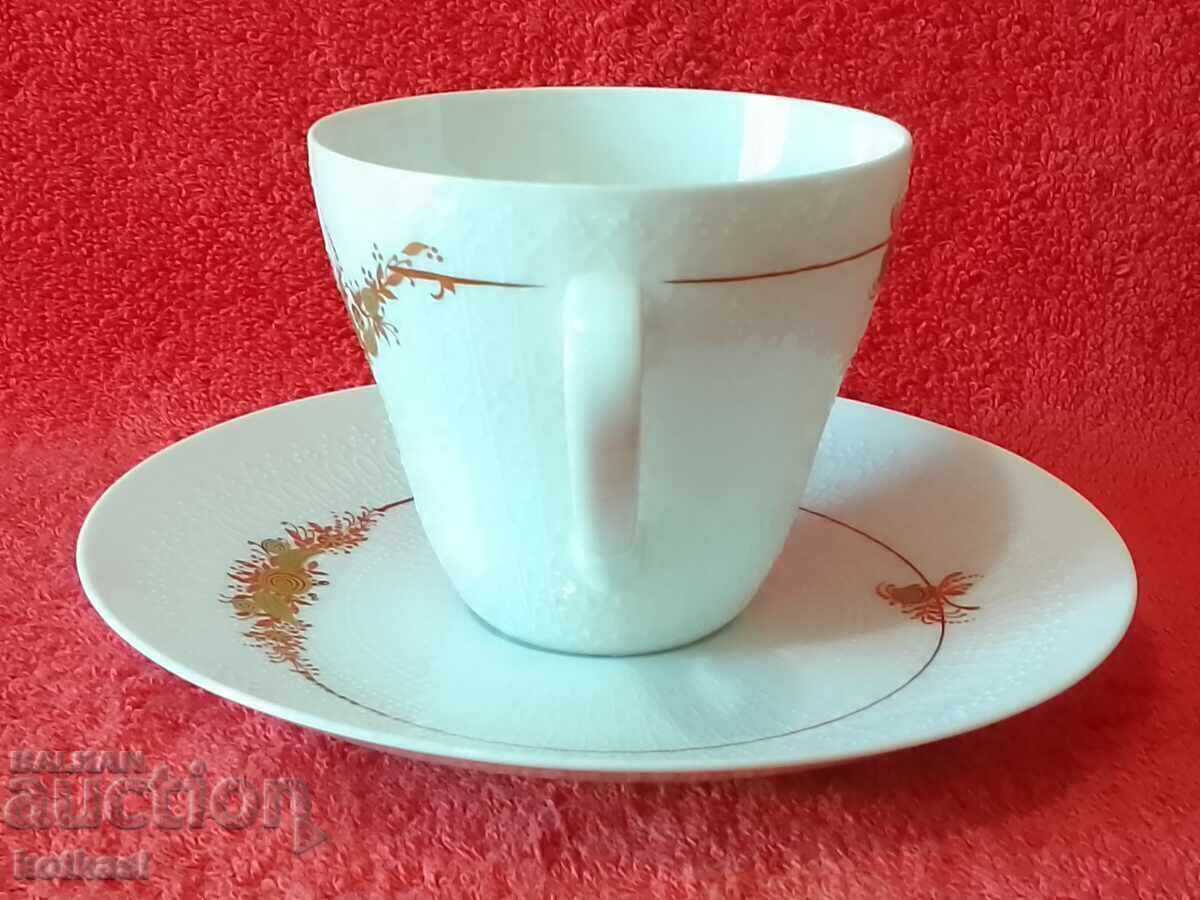 Double porcelain set cup plate gilding Rosenthal handmade with price 35.50 BGN | € 18.15