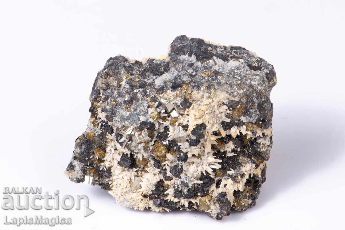 Δρούζα χαλκοπυρίτη, χαλαζίας, χαλκοπυρίτης από Βουλγαρία 104g