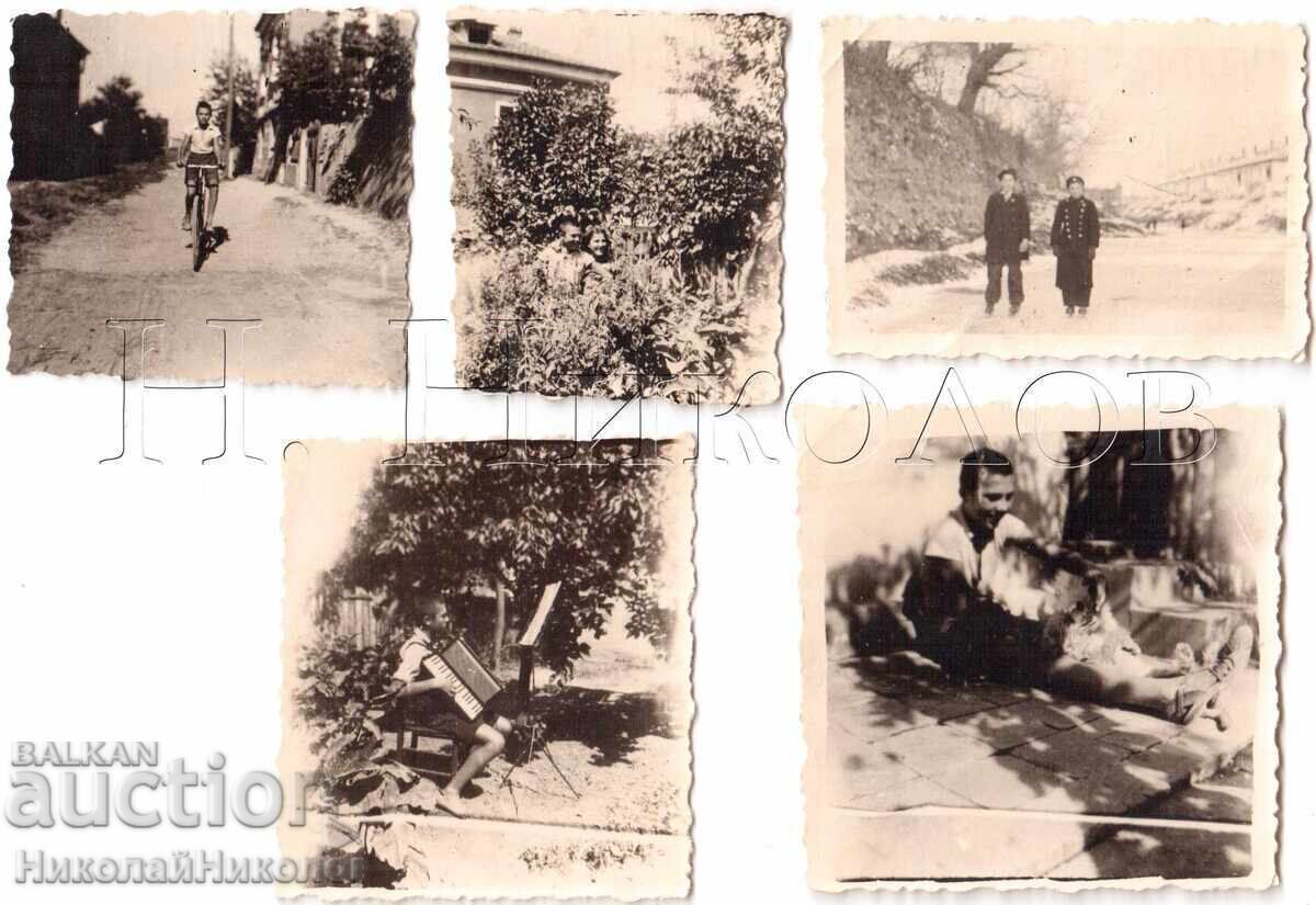 1944 ΒΙΔΙΝ 5 ΜΙΚΡΕΣ ΦΩΤΟΓΡΑΦΙΕΣ ΑΚΟΡΝΤΕΟΝ ΤΡΟΧΟΣ ΣΚΥΛΟΣ Δ813