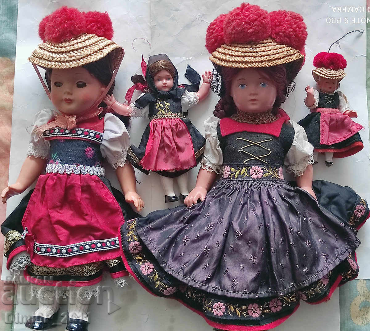Păpuși germane vechi - 4 bucăți