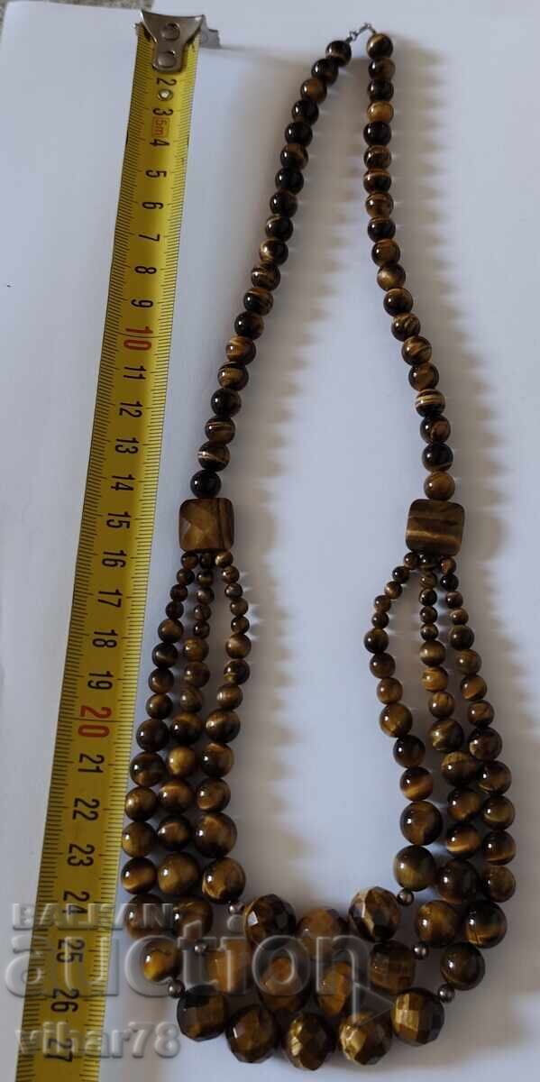 Delivery of Necklace with tiger's eye and silver beads