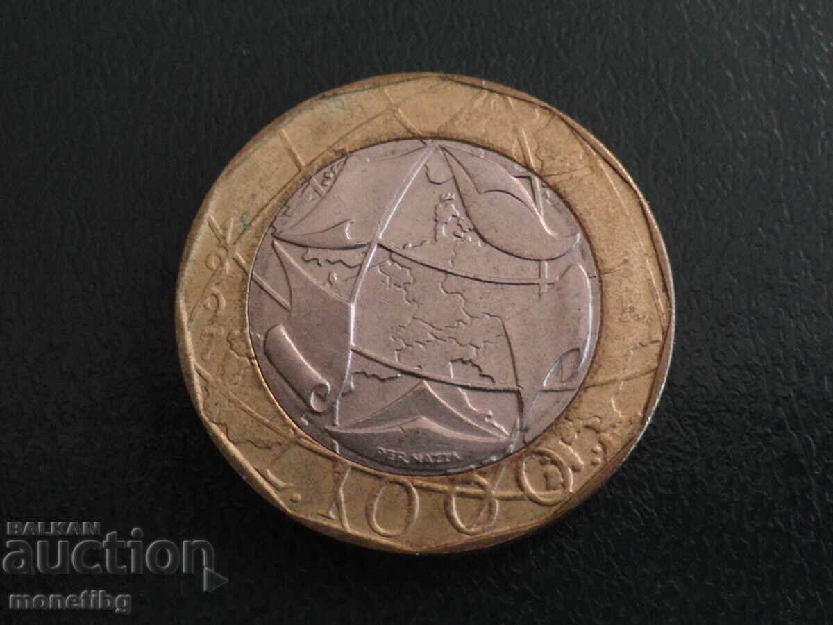 Italy 1997 - 1,000 Lire with price € 1.60 | 3.13 BGN