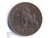 Belgia - 1 santim 1907 - DES BELGES