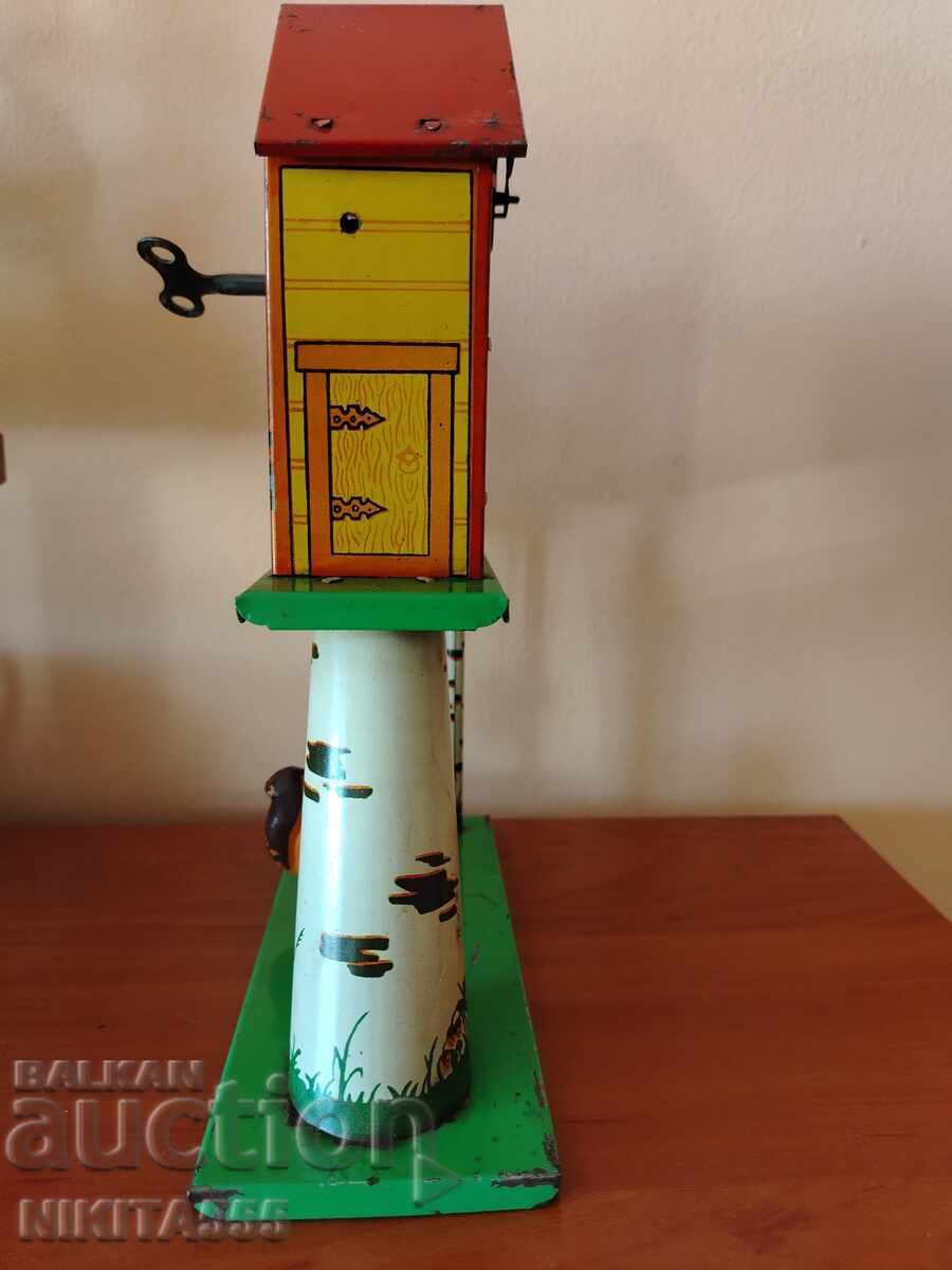 Rare wind-up children's toy with a bird and a squirrel with price 180.00 BGN | € 92.03 Rare wind-up children's toy with a bird and a squirrel with price 180.00 BGN | € 92.03