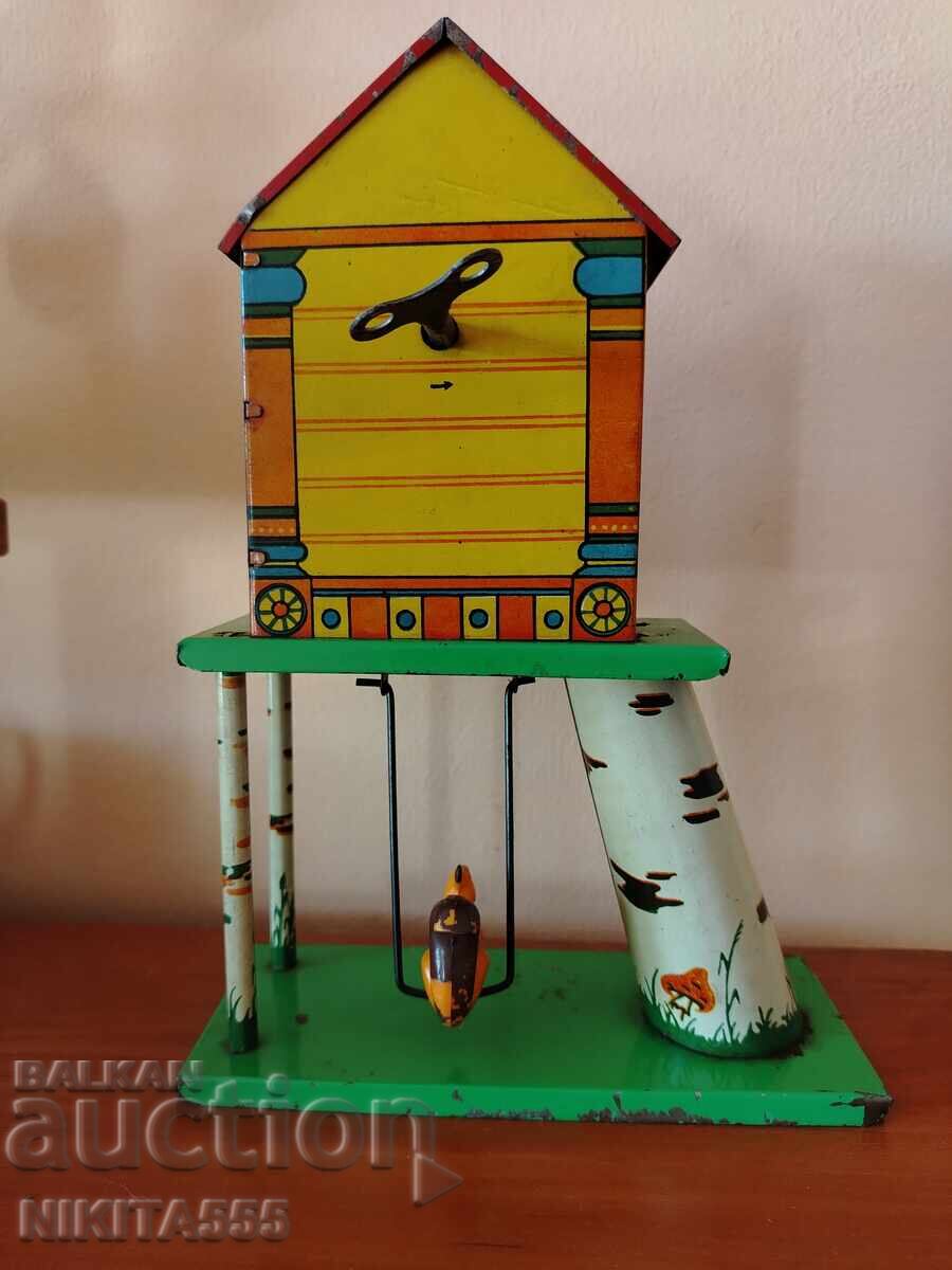 Auction Rare wind-up children's toy with a bird and a squirrel Auction Rare wind-up children's toy with a bird and a squirrel