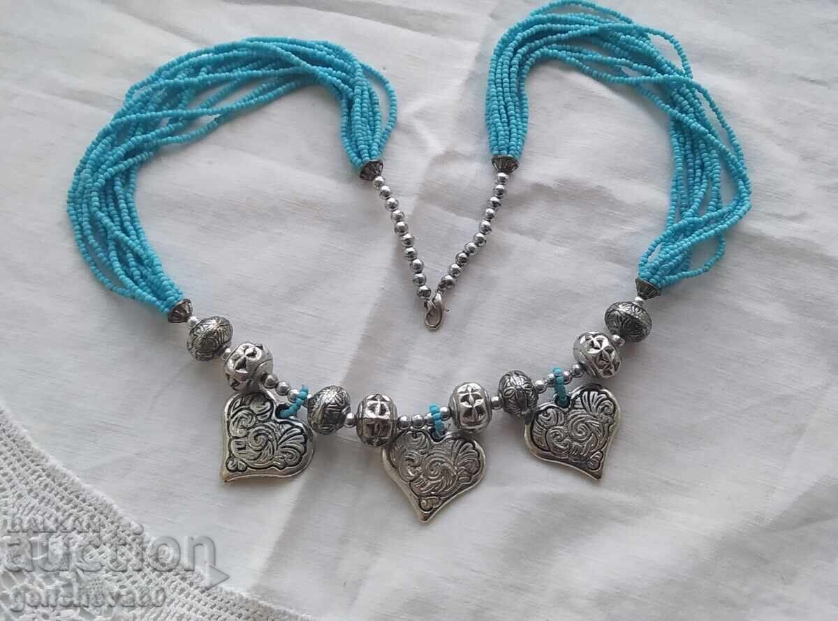 Delivery of Beautiful Art Necklace with Turquoise Beads