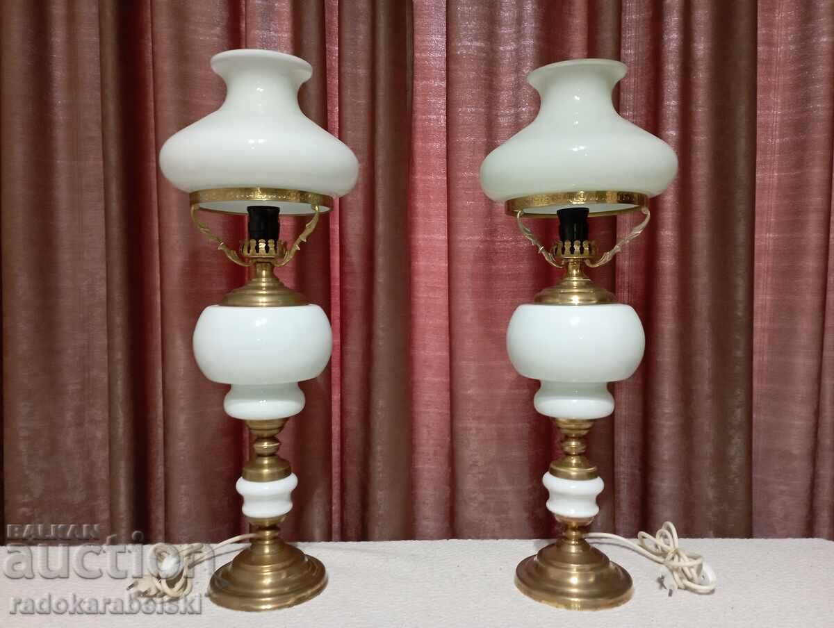 Set of two large antique beautiful lamps - lamp Set of two large antique beautiful lamps - lamp