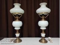 Set of two large antique beautiful lamps - lamp