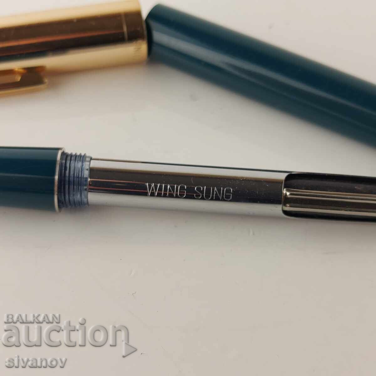 Ενδιαφέρον παλιό στυλό Wing Sung #5826 - 7 Ενδιαφέρον παλιό στυλό Wing Sung #5826 - 7