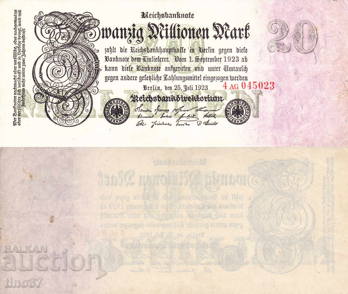 tino37 - GERMANIA - 20000000 MARCI - 1923 - VF+ tino37 - GERMANIA - 20000000 MARCI - 1923 - VF+