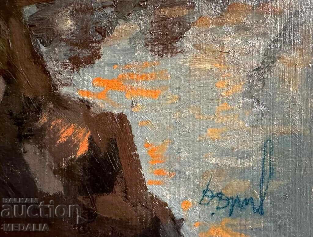 Dimitŭr Draganov-"Τοπίο από τη Σωζόπολη"-ελαιογραφίες-υπογεγραμμένο με τιμή 2000.00 BGN | € 1022.58