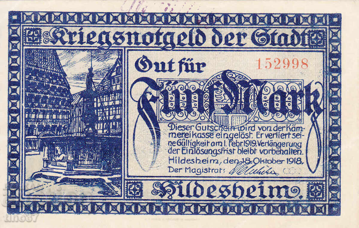 tino37 - GERMANIA - 5 MARCI - 1918 - VF+ cu preț 4.90 BGN | € 2.51