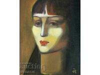 Toma Trifonovski - "Portret" - ulei pe pânză - semnat