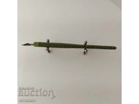 Interesting old Bulgarian penholder green #5830