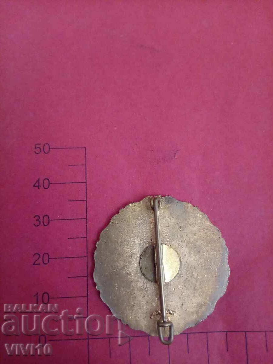 Старинна значка, емаил, Позлата,  Франция с цена 30.00 лв. | € 15.34