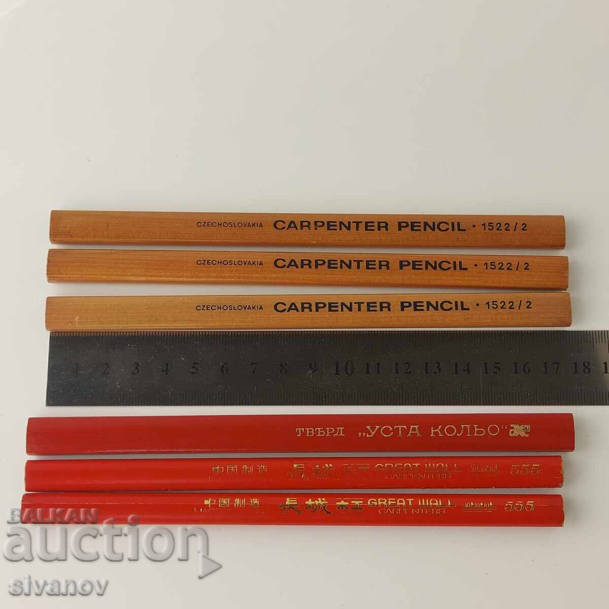 Παρτίδα 6 τεμαχίων μολυβιών ξυλουργού Ούστα Κόλιο Great Wall #5835 - 7 Παρτίδα 6 τεμαχίων μολυβιών ξυλουργού Ούστα Κόλιο Great Wall #5835 - 7